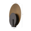 AVENUE LIGHTING AV10023-DBZG Avenue Outdoor 17"H Oval 3-CCT LED Wall Sconce in Dark Bronze/Dark Gold