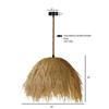 AVENUE LIGHTING HF1009-RP Malibu 24"W Hemp Rope Pendant in Black