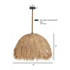 AVENUE LIGHTING HF1011-RP Malibu 30"W Hemp Rope Pendant in Black