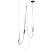 AVENUE LIGHTING HF7203-G400-IVY Fremont ?Belt 3-Light 275"L Pendant in Ivory/Clear Ribbed Glass Bars