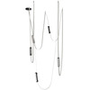 AVENUE LIGHTING HF7205-G400-IVY Fremont ?Belt 5-Light 551"L Pendant in Ivory/Clear Ribbed Glass Bars