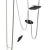 AVENUE LIGHTING HF7205-G202-IVY Fremont ?Belt 5-Light 551"L Pendant in Ivory/Smoked Glass Disc