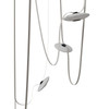 AVENUE LIGHTING HF7205-G201-IVY Fremont ?Belt 5-Light 551"L Pendant in Ivory/White Glass Disc