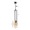 AVENUE LIGHTING HF7122-BK-SMK Palmea 13.5"H Oval Smoked Glass LED Pendant in Matte Black