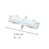 JESCO Lighting LIJWH L-System Mini I-Connector, White JESCO Lighting LIJWH L-System Mini I-Connector, White