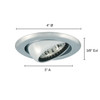 JESCO Lighting TM306CH TM306 3" Aperture Low Voltage Adjustable Eyeball Trim, Chrome