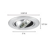 JESCO Lighting TM308ST TM308 3" Aperture Low Voltage Adjustable Gimbal Ring Trim, Satin Chrome