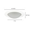 JESCO Lighting TM315WH TM315 3" Aperture Low Voltage Trim-Shower Trim w. Frosted Dome, White