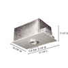 JESCO Lighting LV3000ICA 3" Low Voltage Airtight IC Housing for New Construction, Silver