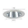 JESCO Lighting TM401STST 4" Low Voltage Adjustable Step Baffle Trim, Satin Chrome, Satin Chrome Trim