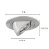 JESCO Lighting TM411AB 4" Low Voltage Dropped Dish Shower Trim with Frosted Opal White Glass, Antique Bronze