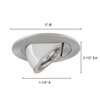 JESCO Lighting TM411CH 4" Low Voltage Dropped Dish Shower Trim with Frosted Opal White Glass, Chrome