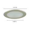 JESCO Lighting TM412ST 4" Low Voltage Shower Trim with Albalite Glass, Satin Chrome