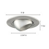 JESCO Lighting TM205CH 4-INCH Adjustable Eyeball Trim, Chrome