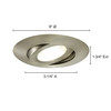 JESCO Lighting TM603ST 6-INCH Open Trim Ring, Satin Chrome JESCO Lighting TM603ST 6-INCH Open Trim Ring, Satin Chrome