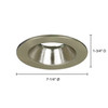 JESCO Lighting RLT-R6001-SN-SN 6" Reflector trim for LED retrofit modules, Satin Nickel