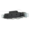 JESCO Lighting MGA175-3EWB Three-Light Double Gimbal Linear Recessed Low Voltage Fixture, White Trim/Black Gimbal/Black Interior