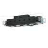 JESCO Lighting MGA175-4ESB Four-Light Double Gimbal Linear Recessed Low Voltage Fixture, Silver Trim/Black Gimbal/Black Interior