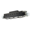 JESCO Lighting MGP38-4WB Four-Light Double Gimbal Linear Recessed Line Voltage Fixture , White Trim/Black Gimbal/Black Interior