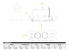 JESCO Lighting MGMH3070-2EWB Two-Light Double Gimbal Linear Recessed Metal Halide Fixture, White Trim/Black Gimbal/Black Interior