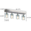 JESCO Lighting CM301-4R Envisage Akina Ceiling Mount, Clear-Frosted, Satin Nickel