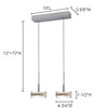 JESCO Lighting PD302-2CH Envisage Discus Pendant, CH - Chrome, Satin Nickel