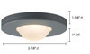 JESCO Lighting PK503BA 20W Straight-edged Slim Disk with Frosted Glass Lens, Brushed Aluminum