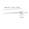 JESCO Lighting ALFP135-BKBK ARCLIGHTS Low Voltage Series 135 with Periscope from 22"-32". Fixed Mount, Black Spot with Black Periscope or Steel Arm