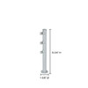 JESCO Lighting SD105CC082530-S 5.4W 8?ö LED Mizar Pole, 3000K, Silver