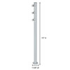 JESCO Lighting SD105CC152540-S 5.4W 15?ö LED Mizar Pole, 4500K, Silver