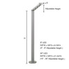 JESCO Lighting SD107CC082530S 4.5W 8?ö LED Mizar Pole, 3000K, Silver