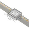 JESCO Lighting SD131CV4530-S 2W LED Square Orionis Single Slides on Orionis Track, 3250K, Silver