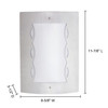 JESCO Lighting GS10S72 60W Wall Sconce series. Brushed stainless steel With Opal White Acrylic, Silver