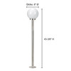 JESCO Lighting GS50S33 60W Globe series. High Post with Opal White Acrylic Globe and Brushed stainless steel., Silver