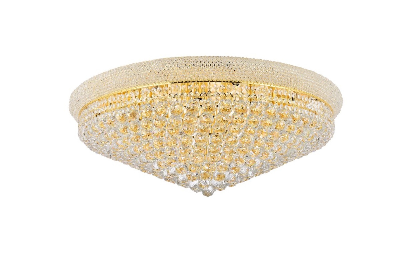 ELEGANT LIGHTING 1800F36G/RC  Primo 20-Light Flush Mount, Gold