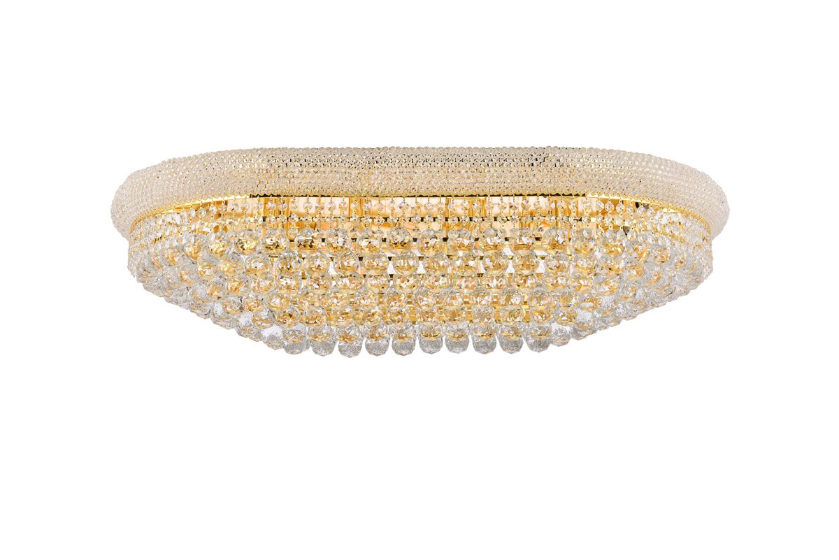 ELEGANT LIGHTING 1800F40SG/RC  Primo 24-Light Flush Mount, Gold