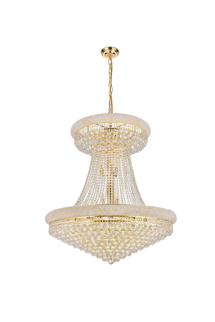 ELEGANT LIGHTING 1800G36SG/RC  Primo 28-Light Foyer/Hallway, Gold