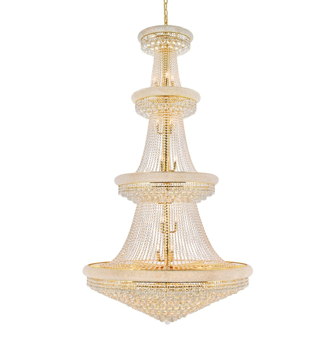 ELEGANT LIGHTING 1800G48G/RC  Primo 42-Light Foyer/Hallway, Gold