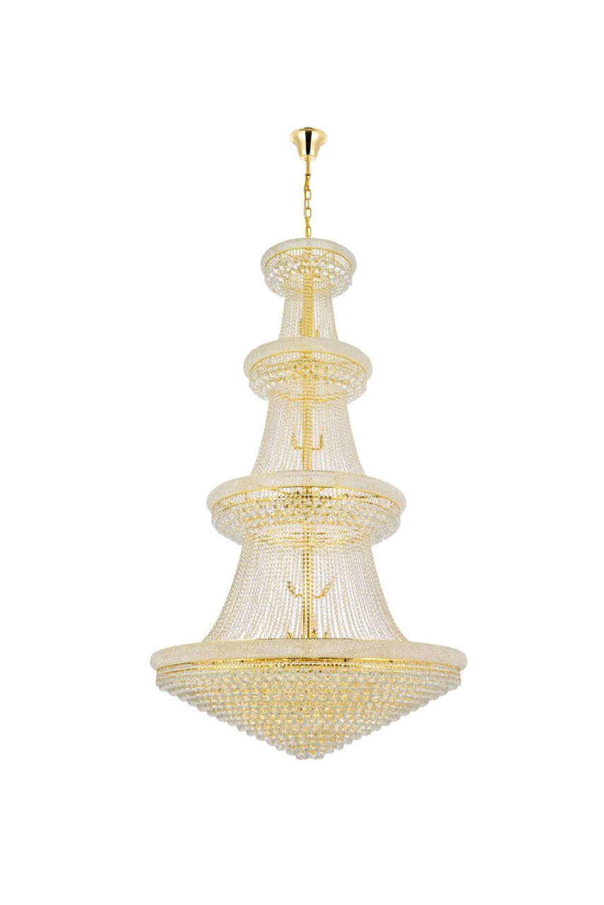 ELEGANT LIGHTING 1800G54G/RC  Primo 48-Light Foyer/Hallway, Gold