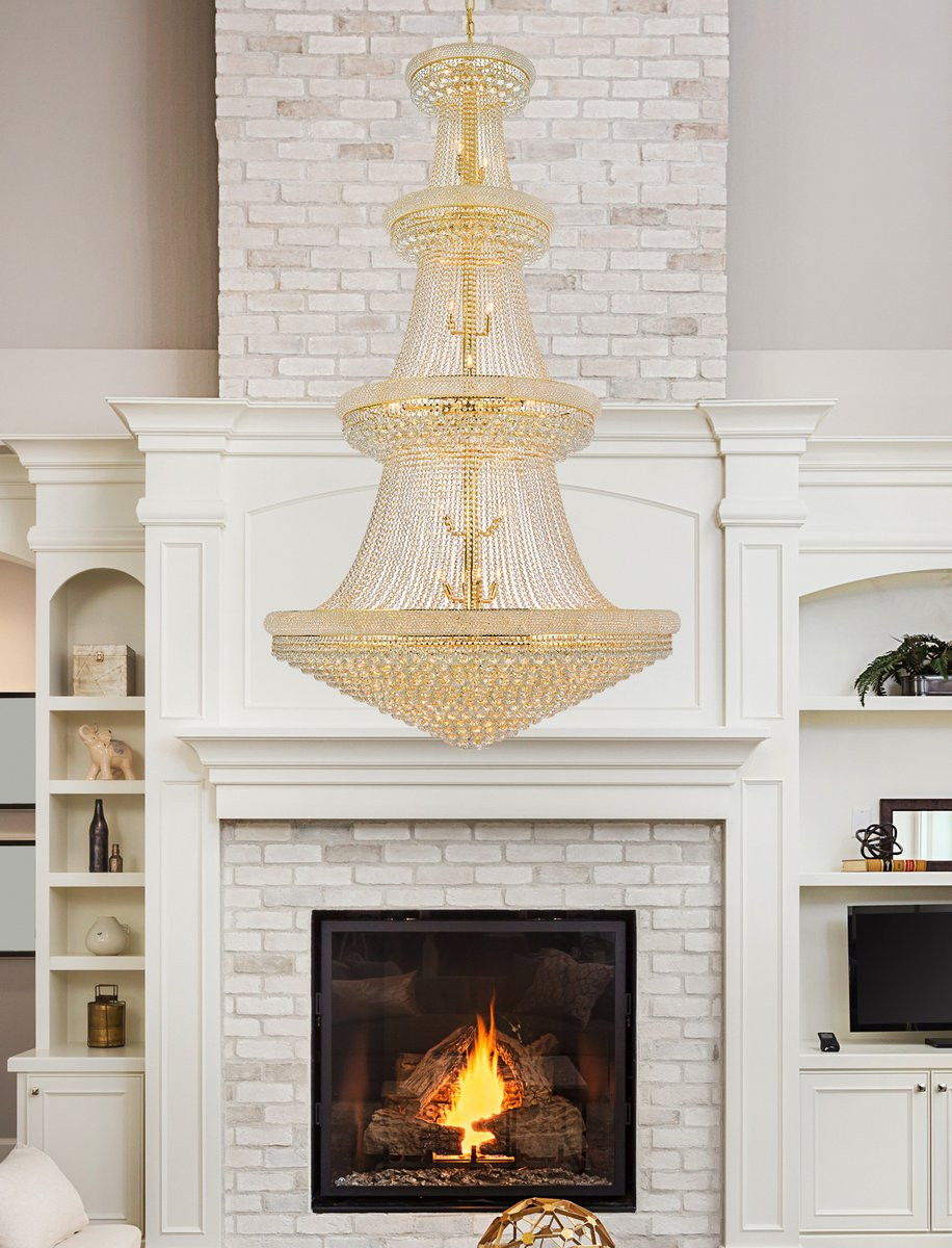 ELEGANT LIGHTING 1800G54G/RC  Primo 48-Light Foyer/Hallway, Gold