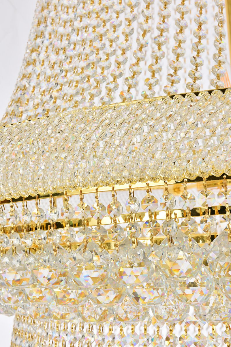 ELEGANT LIGHTING 1800G62G/RC  Primo 56-Light Foyer/Hallway, Gold