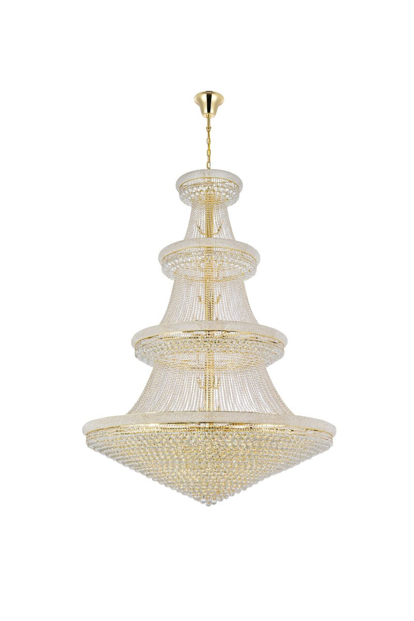 ELEGANT LIGHTING 1800G72G/RC  Primo 66-Light Foyer/Hallway, Gold