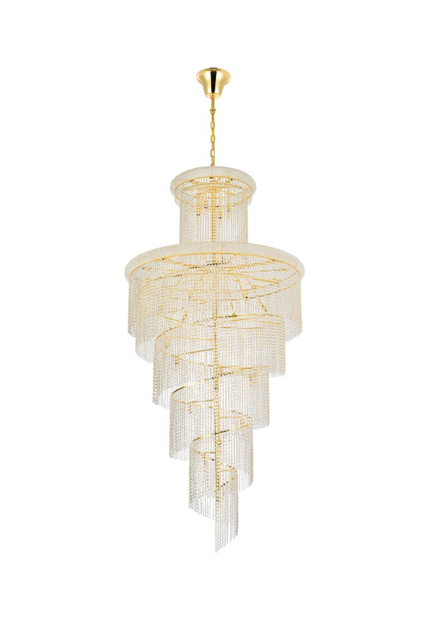 ELEGANT LIGHTING 1800SR48G/RC  Spiral 41-Light Foyer/Hallway, Gold