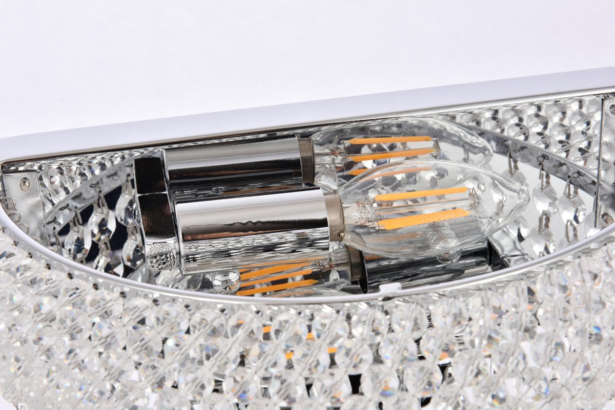 ELEGANT LIGHTING 1802W12C/RC  Primo 2-Light Wall Sconce, Chrome