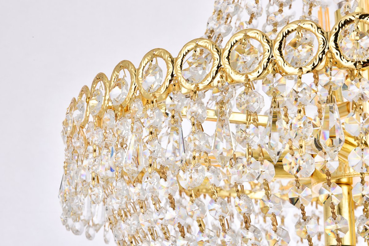 ELEGANT LIGHTING 1900D20G/RC  Century 12-Light Dining Room, Gold