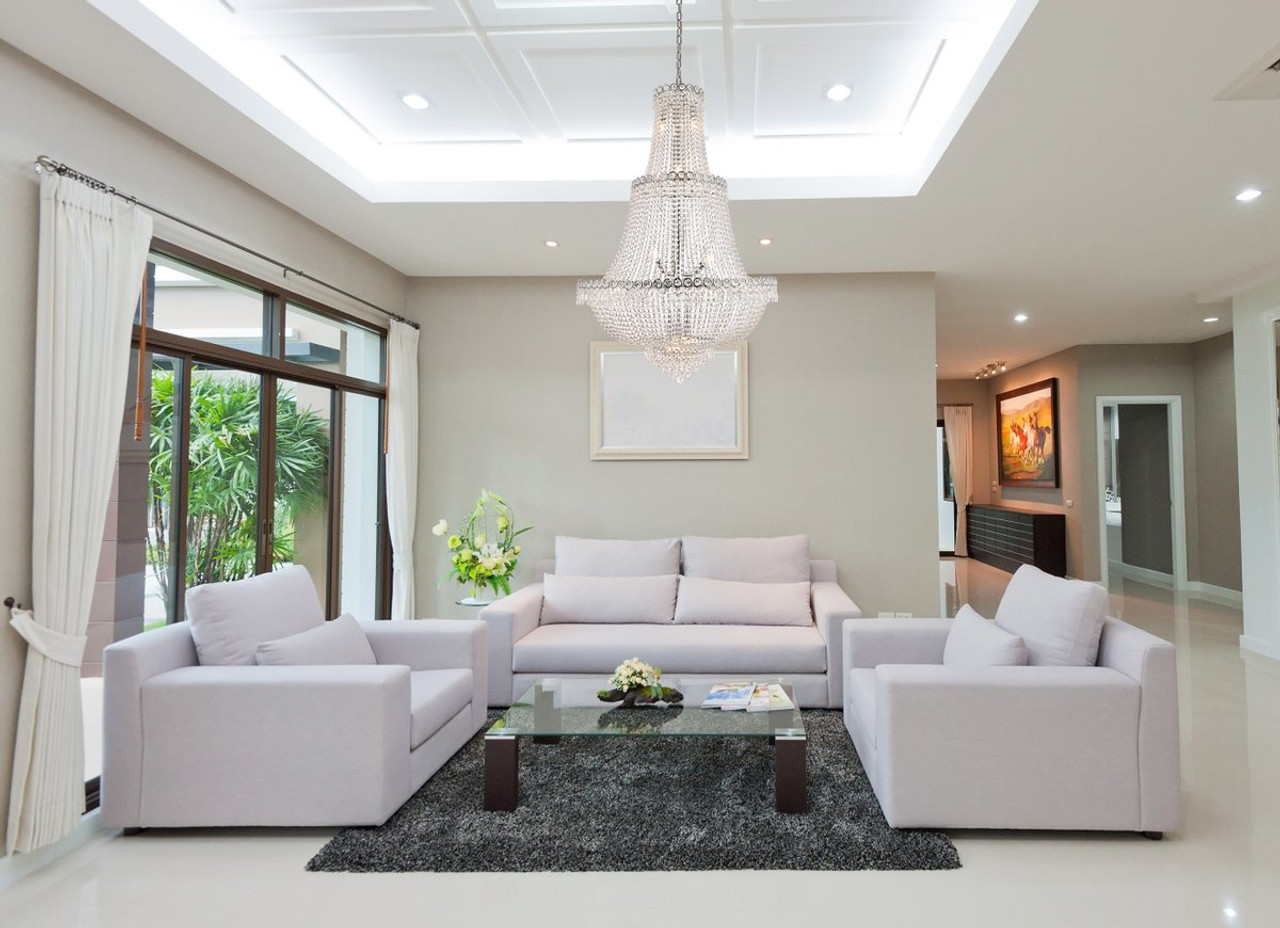 ELEGANT LIGHTING 1900G30C/RC  Century 17-Light Foyer/Hallway, Chrome