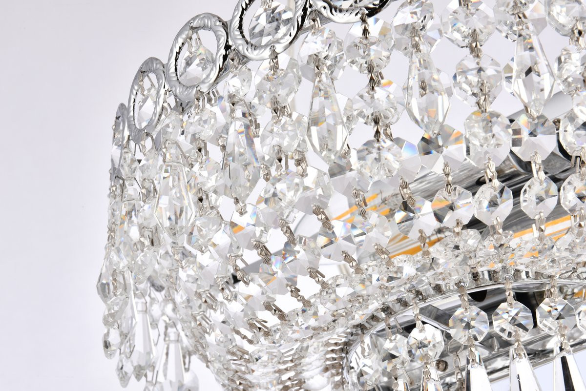 ELEGANT LIGHTING 1900W12C/RC  Century 2-Light Wall Sconce, Chrome