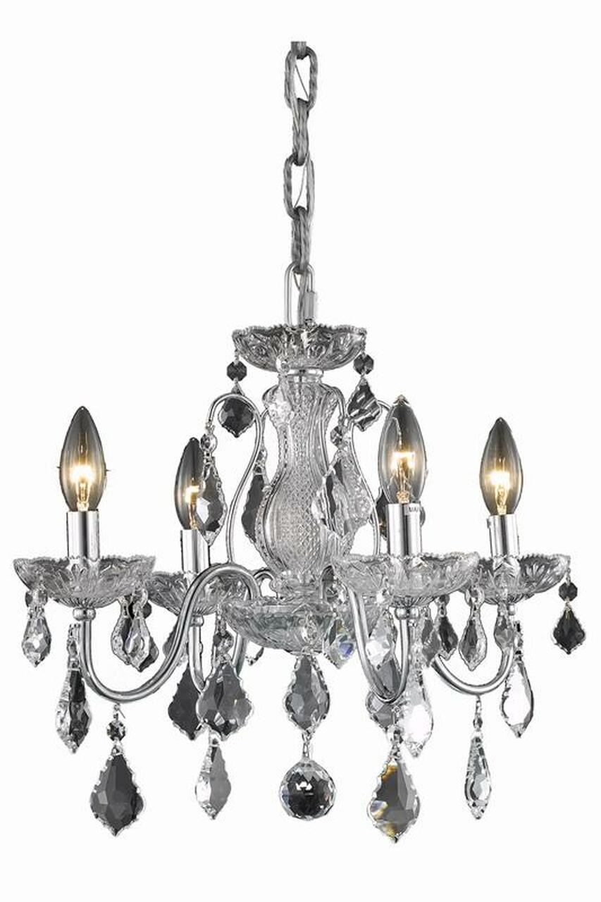 ELEGANT LIGHTING 2015D17C/RC  St. Francis 4-Light Dining Room, Chrome