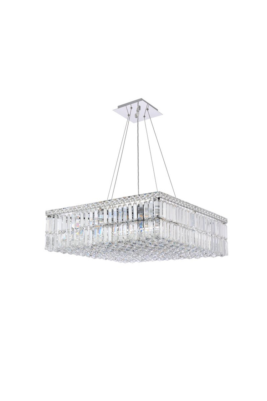 ELEGANT LIGHTING 2032D24C/RC  Maxim 12-Light Dining Room, Chrome