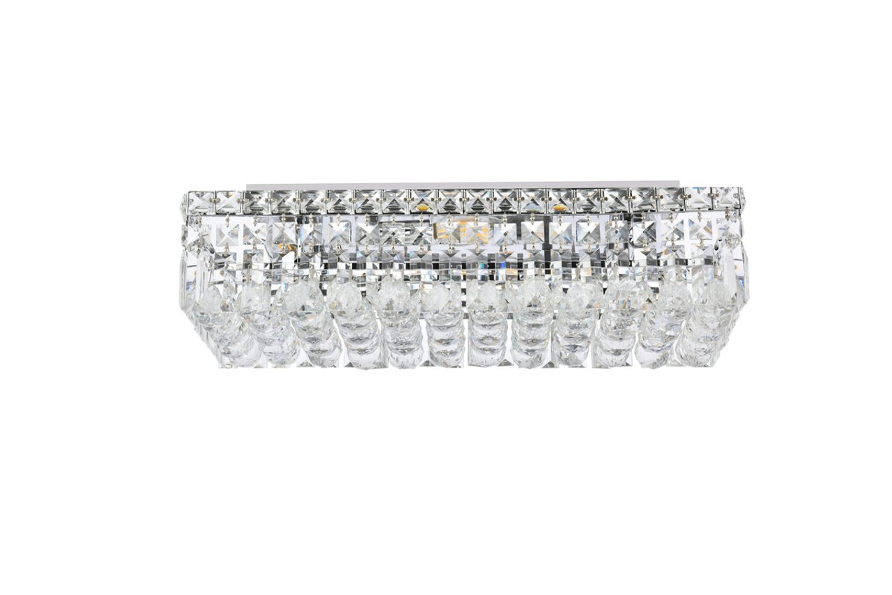 ELEGANT LIGHTING 2034F20C/RC  Maxim 4-Light Flush Mount, Chrome